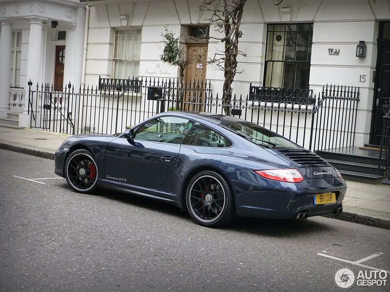 Dark Blue Porsche Car