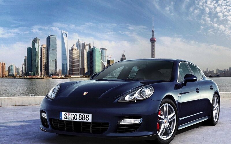 Dark Blue Porsche Panamera