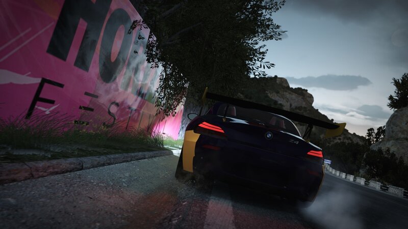 Dark Blue Race Car — Purple