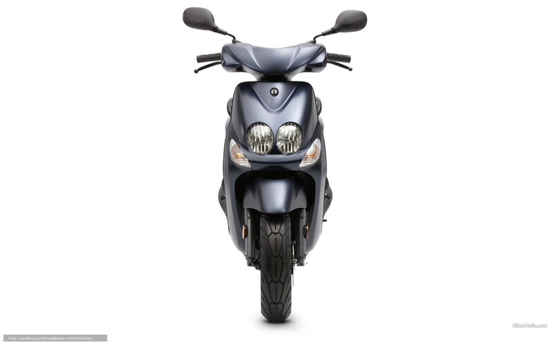 Dark Blue Scooter — Neutral, Photograph, Headlights