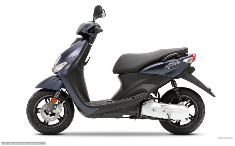 Dark Blue Scooter — Neutral, Photograph, Seat, Headlight