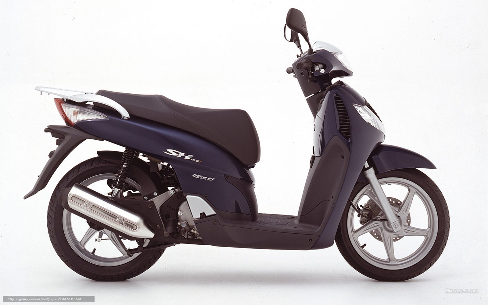 Dark blue scooter side profile