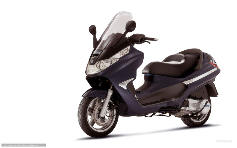 dark blue scooter with windscreen