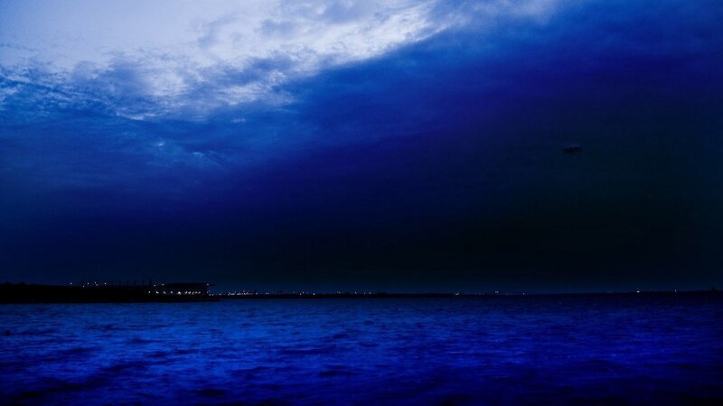 Dark Blue Sea at Night — Calm