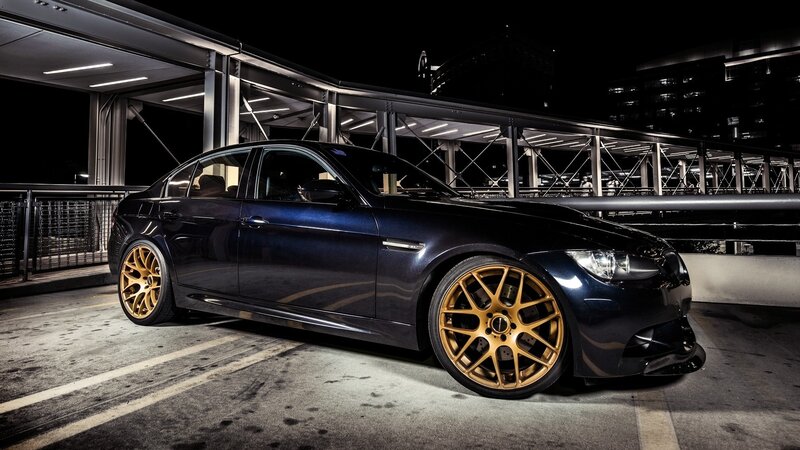 Dark Blue Sedan Car — Black, Dramatic, Night, Photograph
