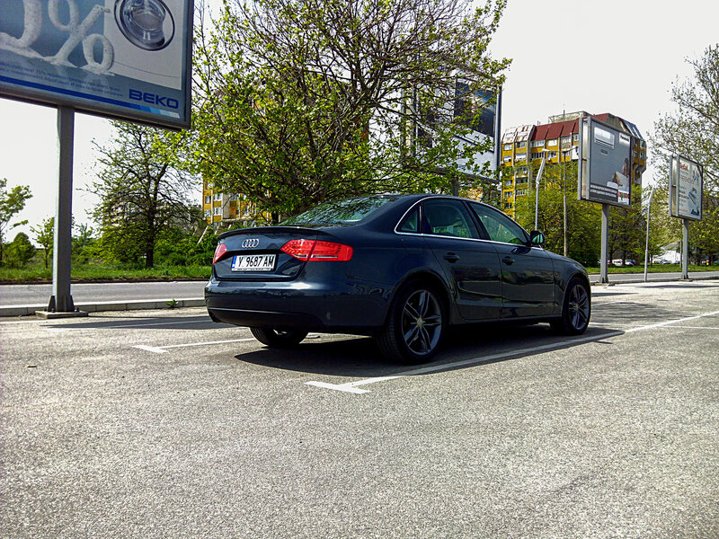 Dark Blue Sedan Car — Gray, Calm, Spring