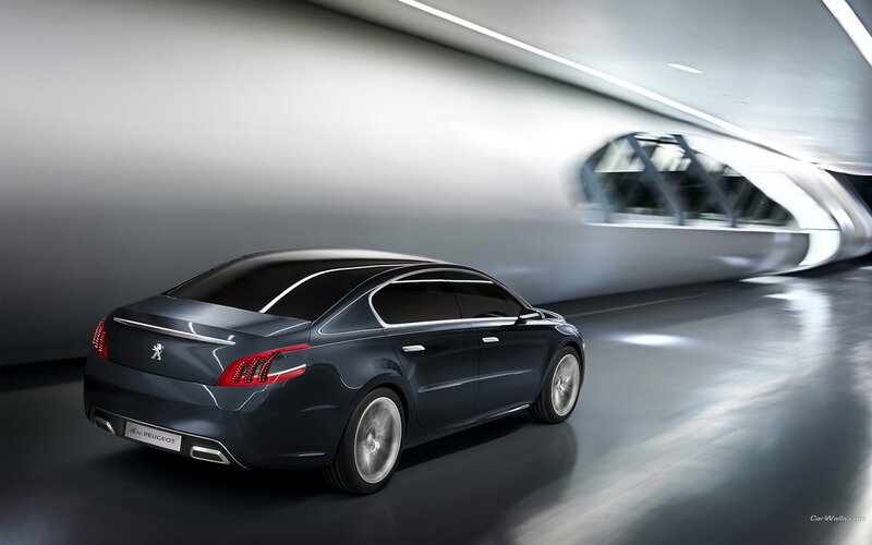 Dark Blue Sedan Car — Gray, Dynamic
