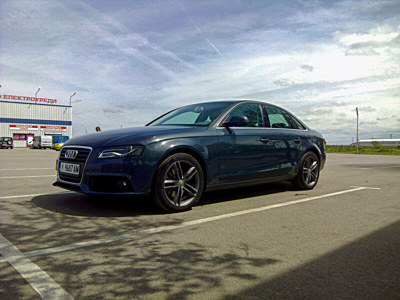 Dark Blue Sedan Car — Neutral