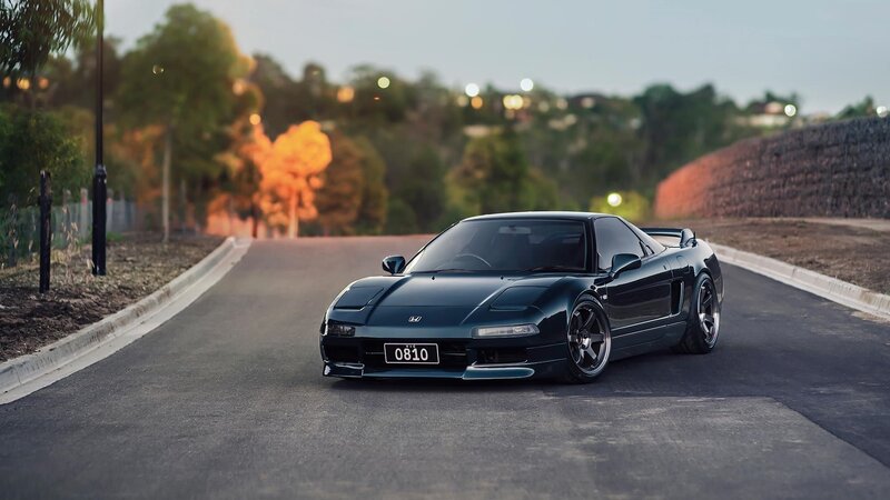 Dark Blue Sports Car — Black, Calm, Sunset, Photograph