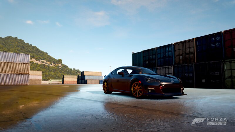Dark Blue Sports Car — Black, Calm