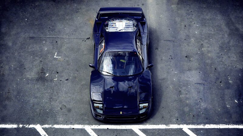 Dark Blue Sports Car — Dramatic, Photograph, Asphalt