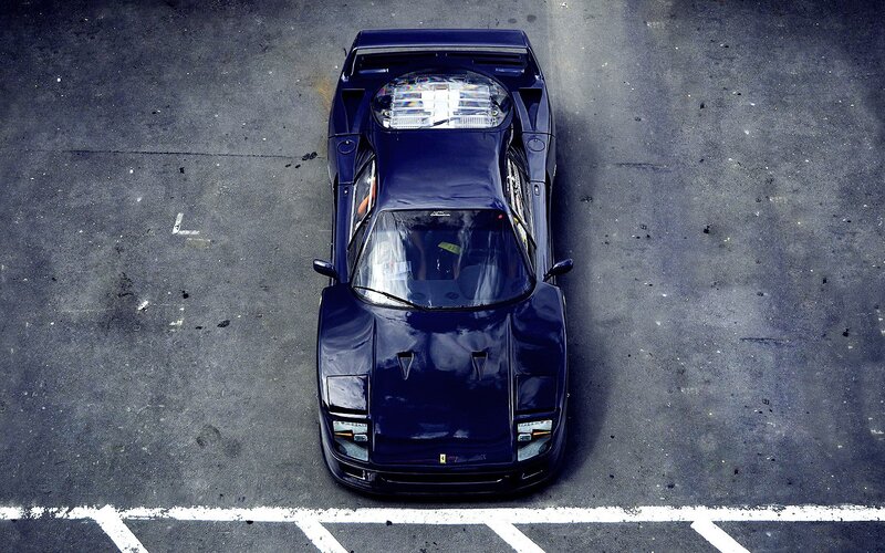 Dark Blue Sports Car — Dramatic, Photograph
