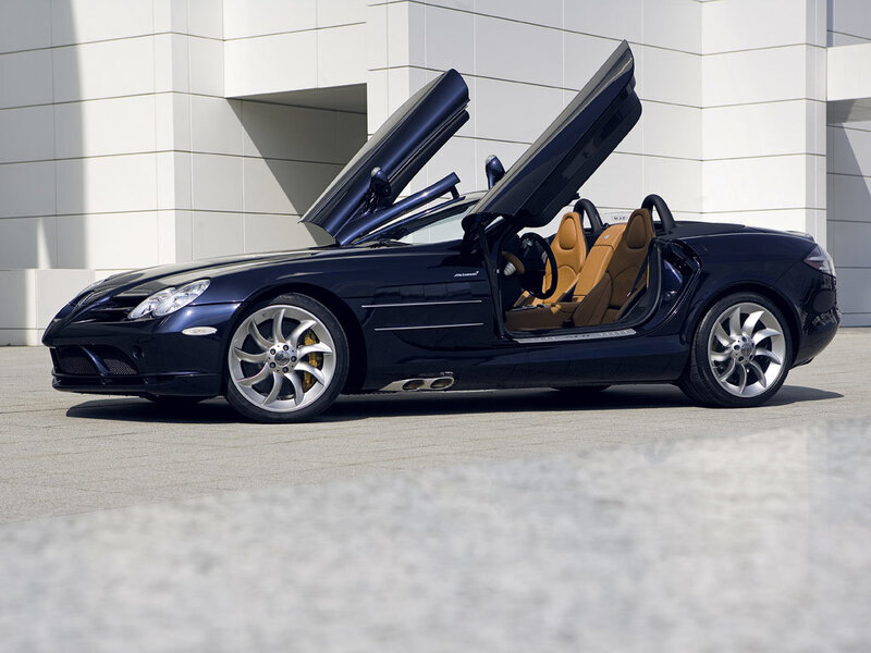 Dark Blue Sports Car — Dramatic