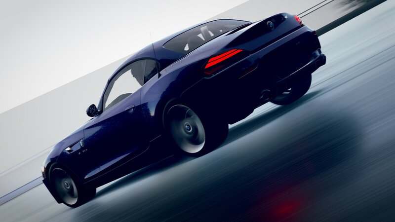 Dark Blue Sports Car — Dynamic, 3d Render