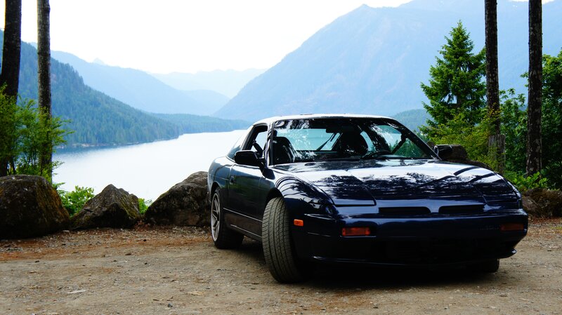 Dark Blue Sports Car — Serene, Afternoon, Photograph