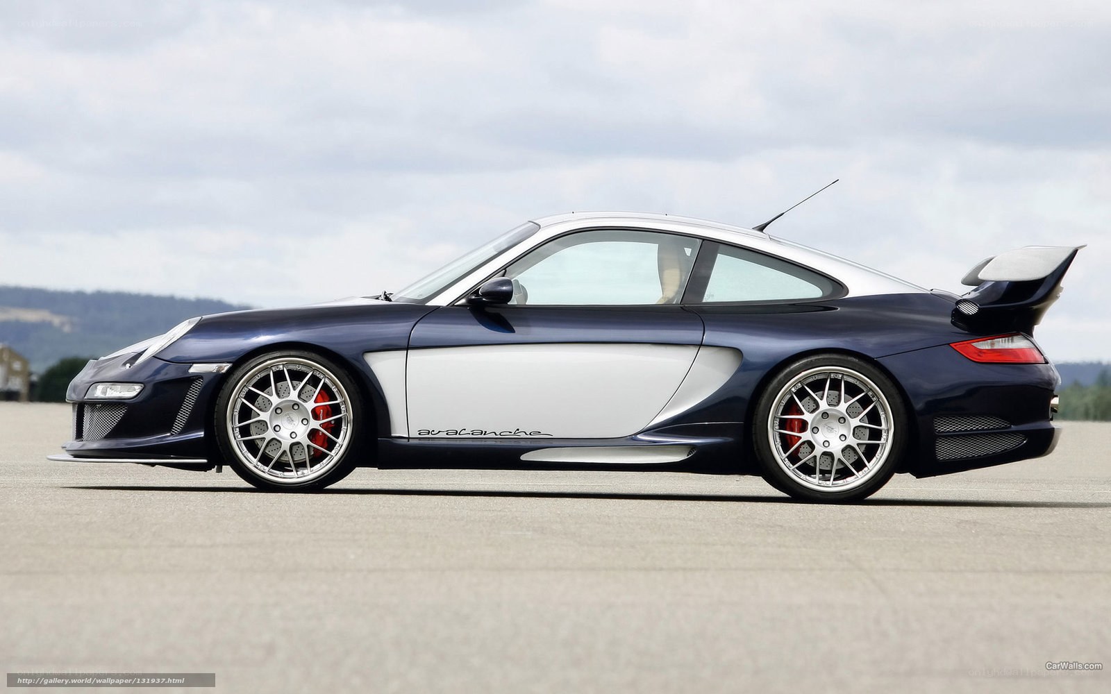 dark blue sports car