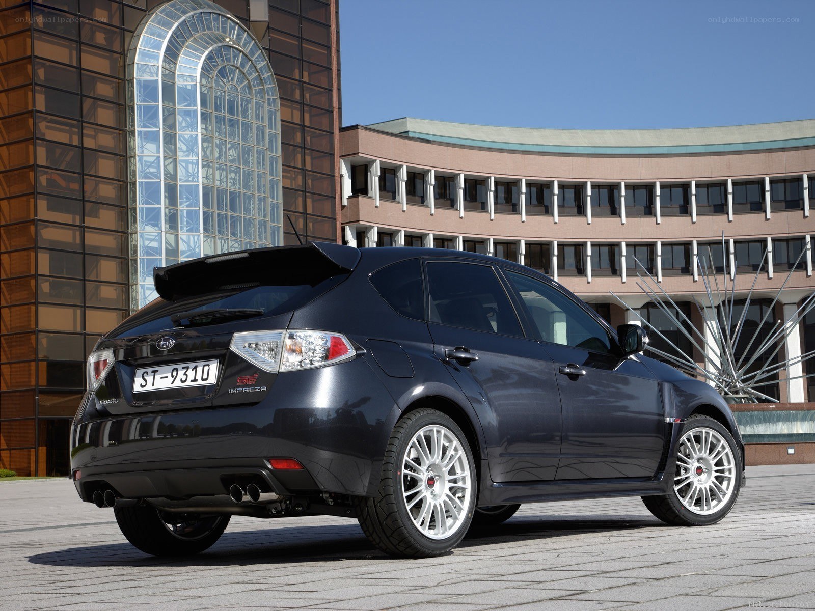 Dark blue Subaru Impreza