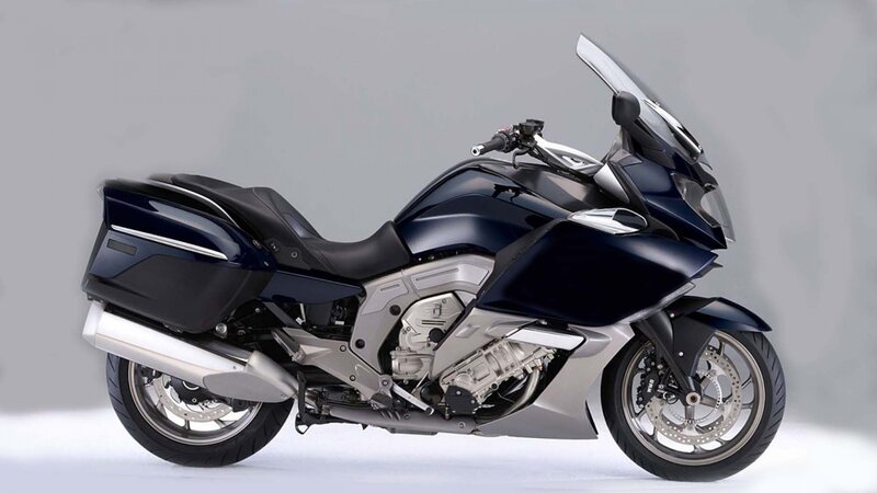 Dark Blue Touring Motorcycle — Neutral