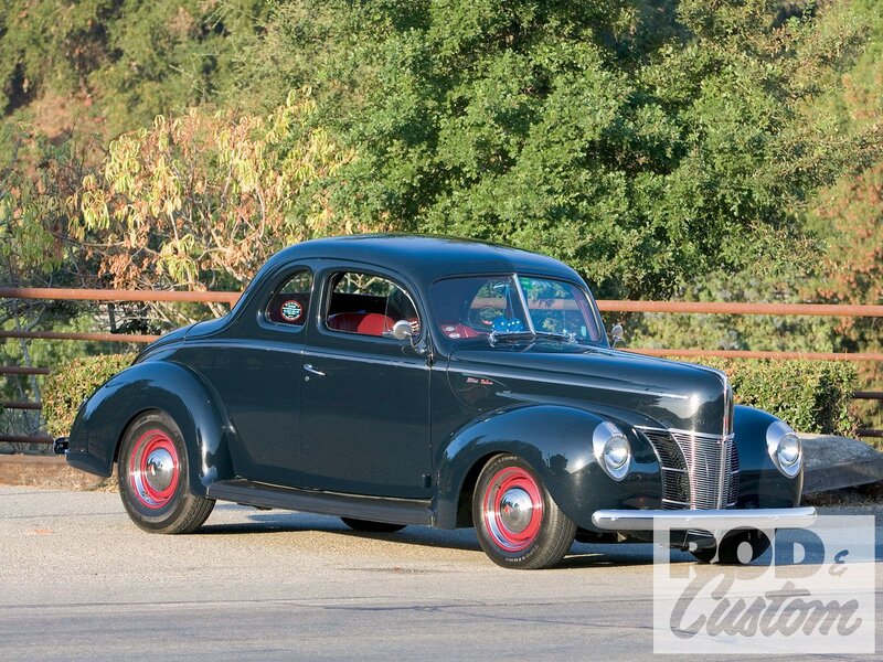 Dark Blue Vintage Car — Black