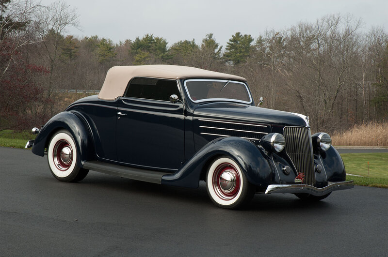 Dark Blue Vintage Convertible