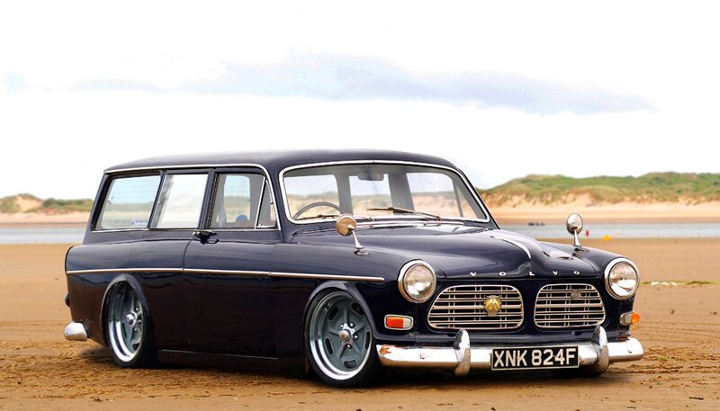 Dark Blue Volvo Station Wagon