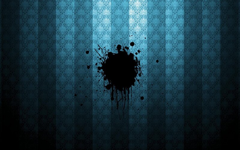 dark blue wallpaper with ink splatter
