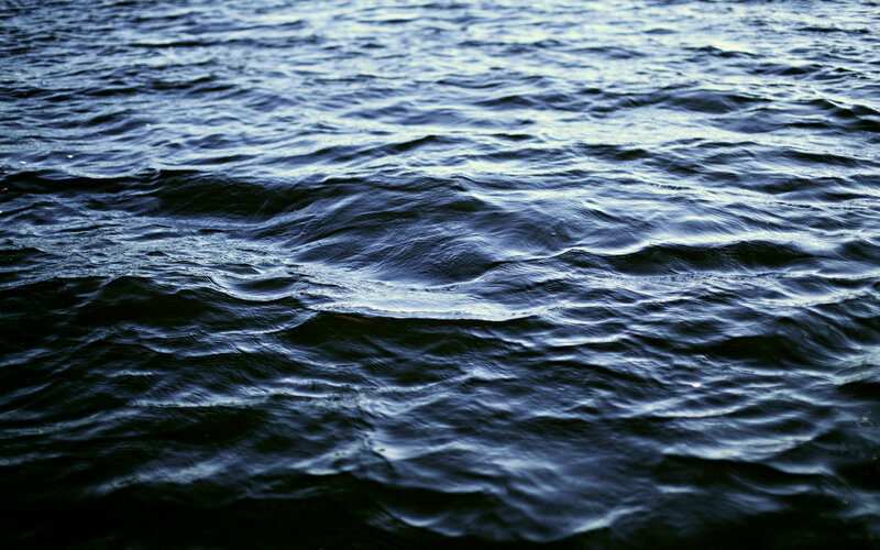 dark blue water surface