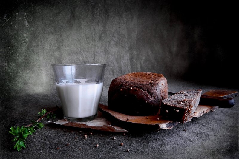 Dark Bread and Milk