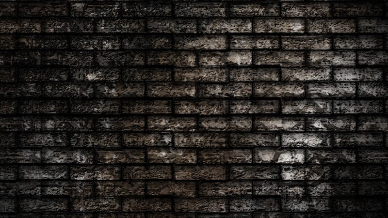 Dark Brick Wall — Black, Dramatic, Photograph