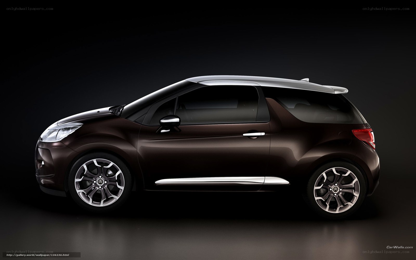 Dark brown Citroen DS3