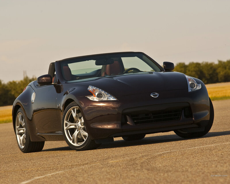 dark brown convertible sports car