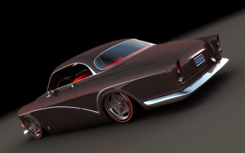 dark brown custom car