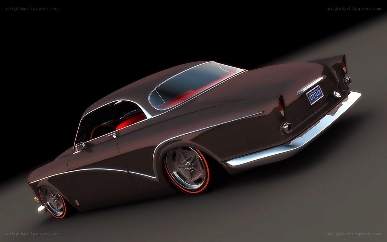 dark brown custom car
