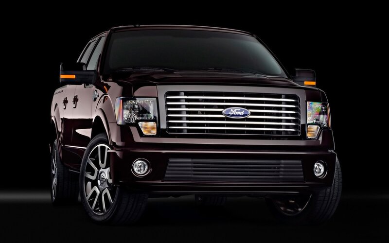 dark brown Ford F-150 pickup truck