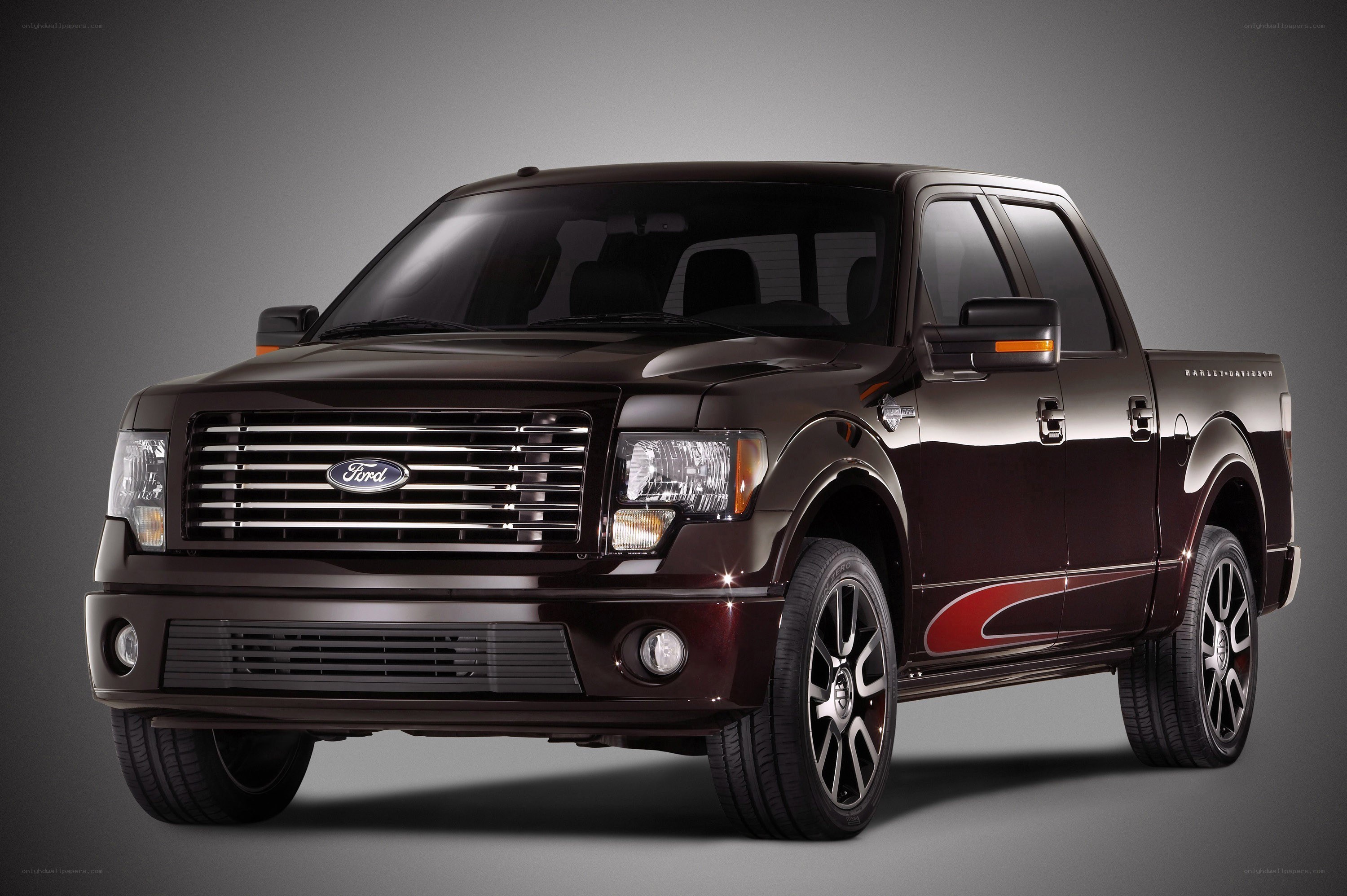 dark brown Ford pickup truck