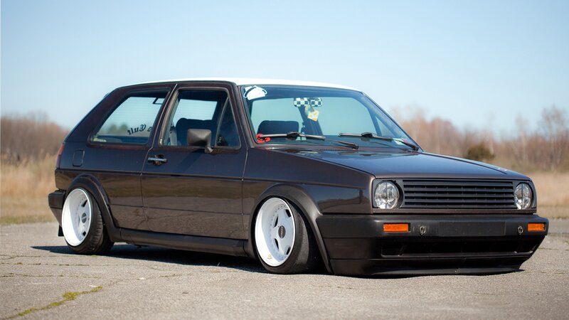 Dark brown hatchback car