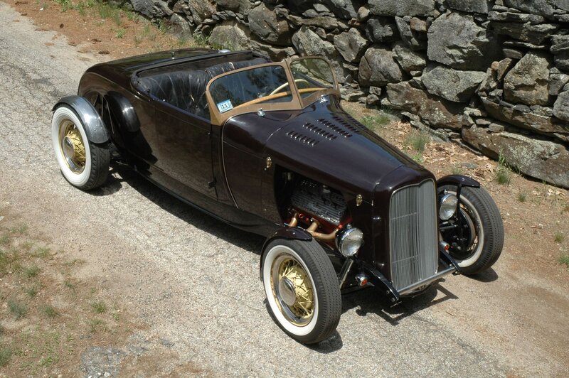 Dark Brown Hot Rod Car