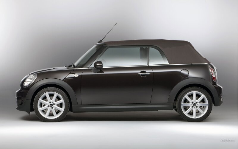 Dark Brown Mini Cooper — Black