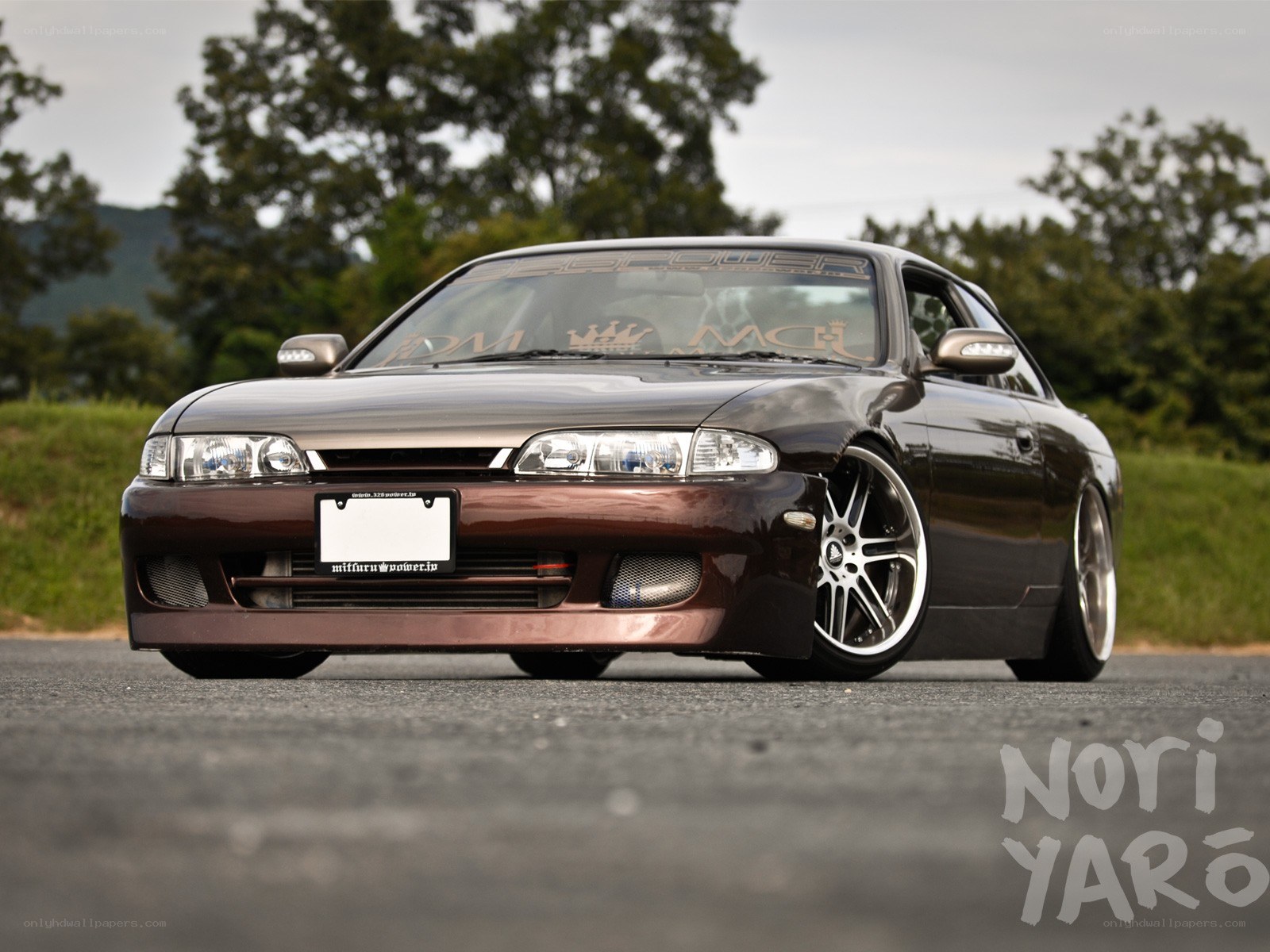 dark brown modified sports car
