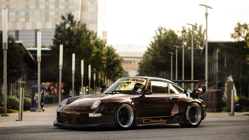 Dark Brown Porsche Car