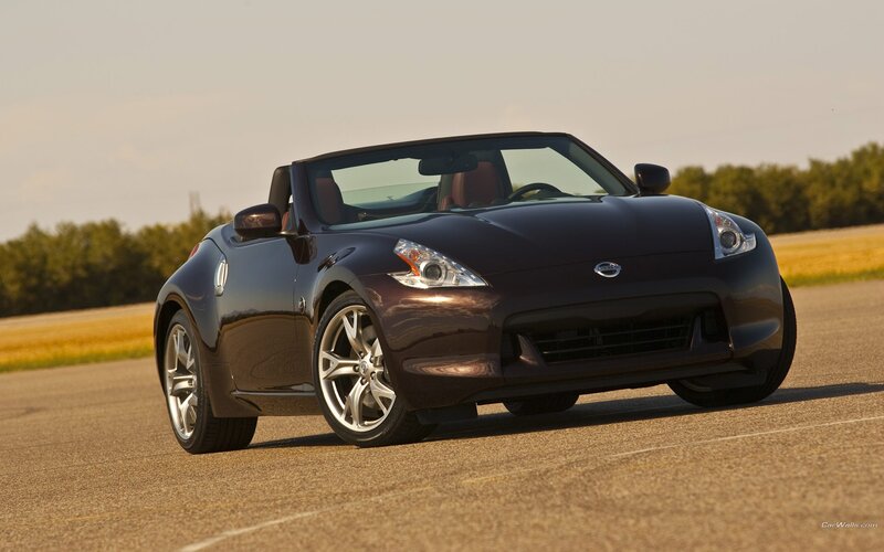 dark brown sports car on road