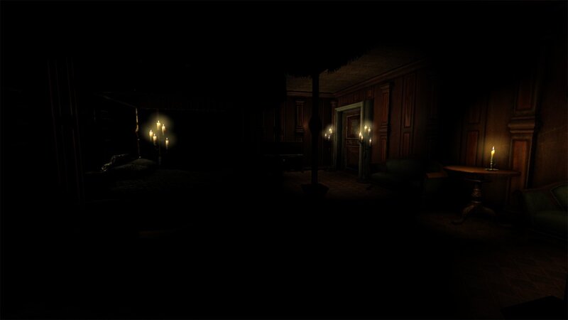 dark candlelit room