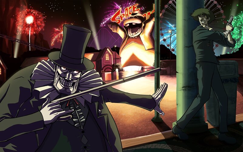 Dark carnival confrontation