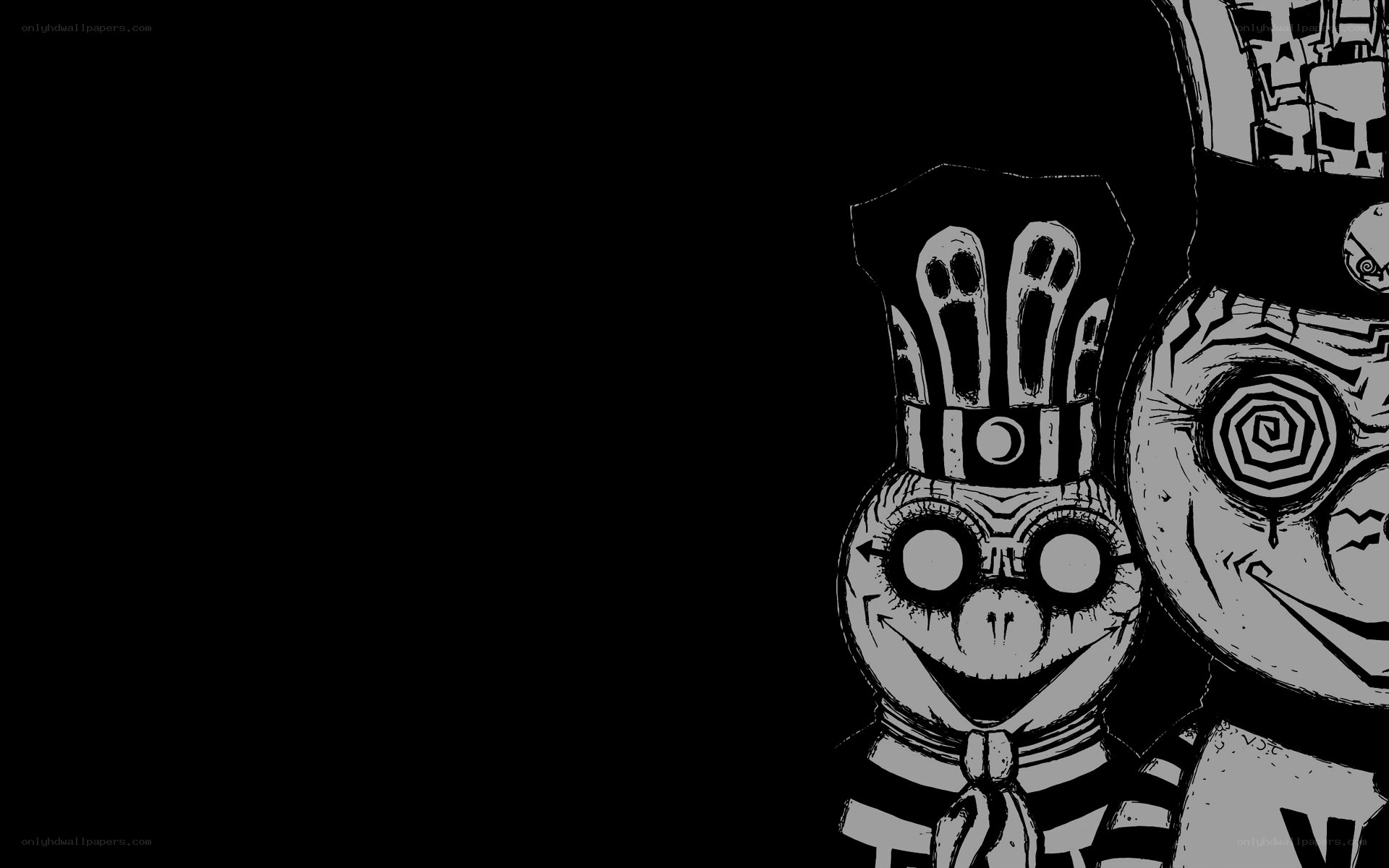 dark cartoon characters illustration