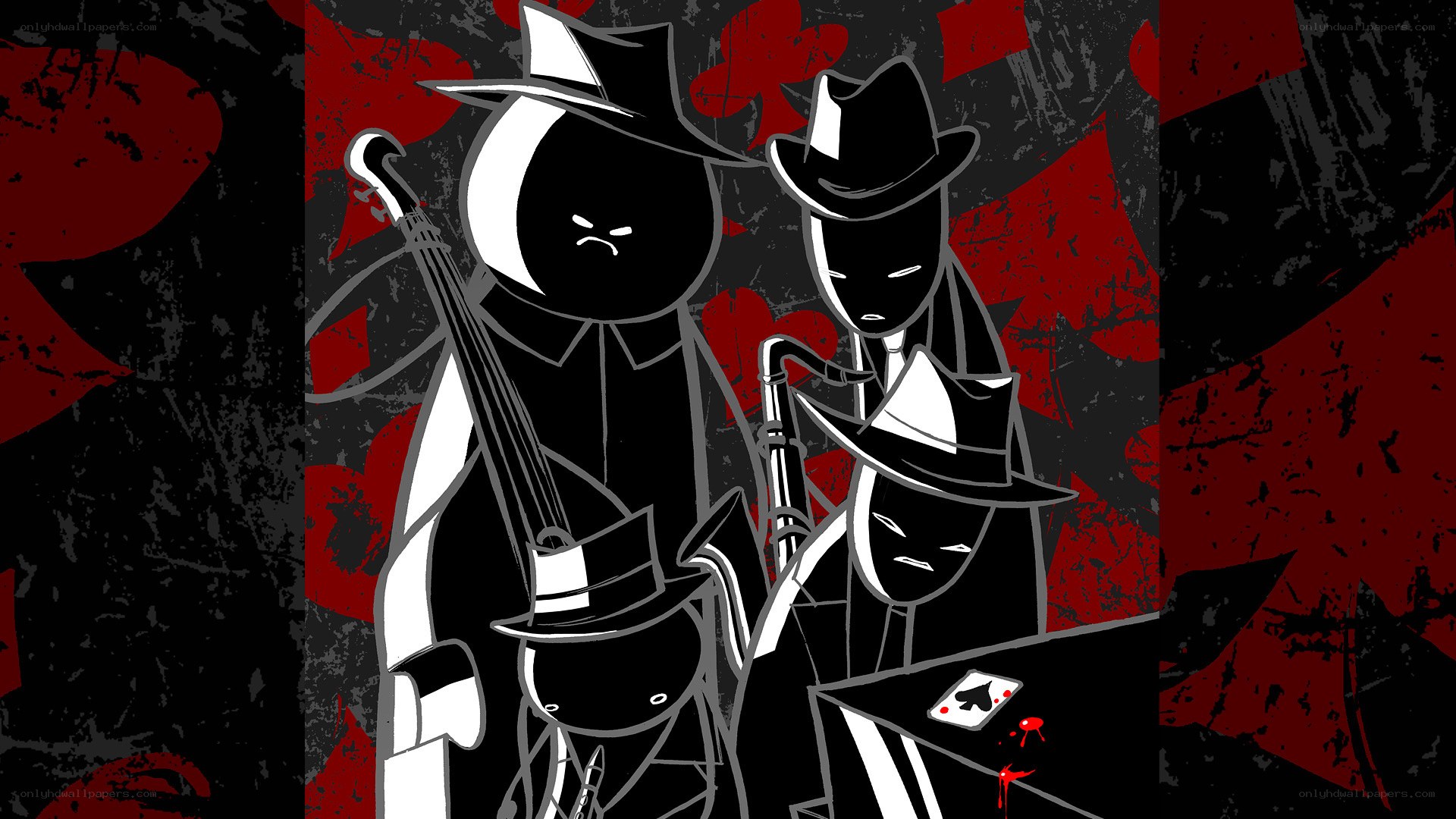dark cartoon gangsters