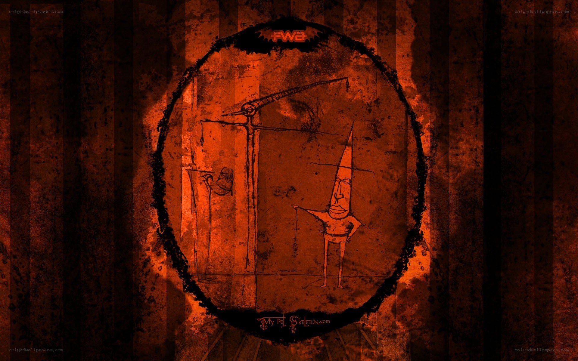 dark cartoon illustration with figures