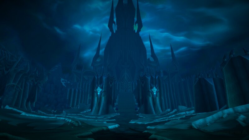 Dark Castle at Night — Blue