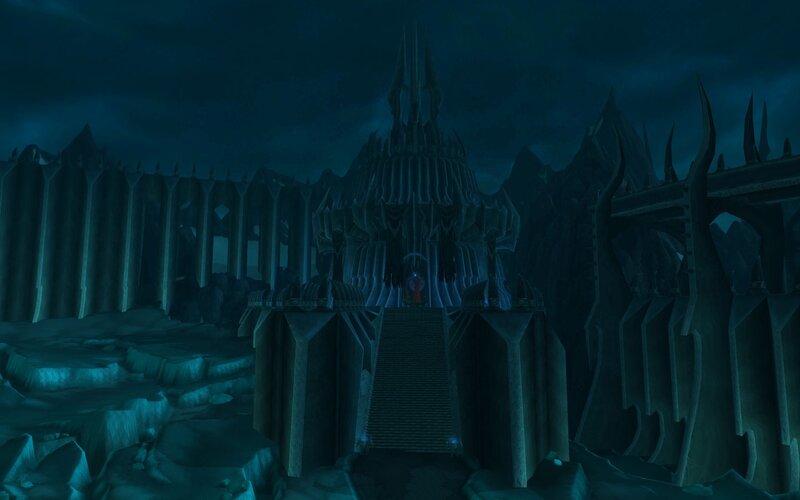 Dark Castle in Mountains