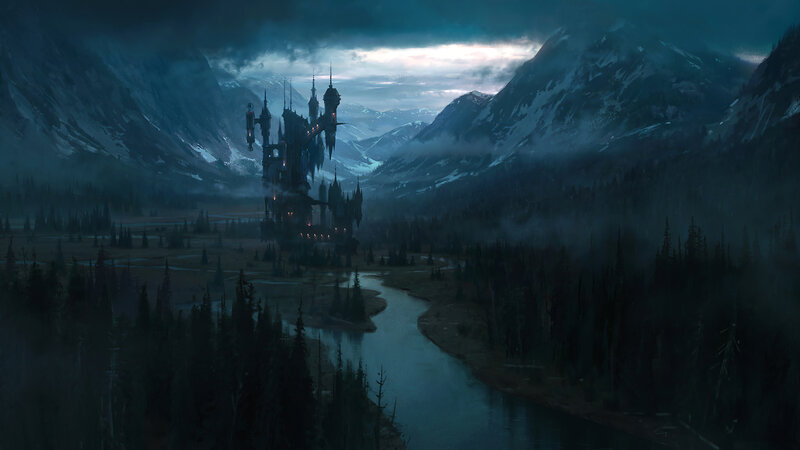 Dark Castle in Valley