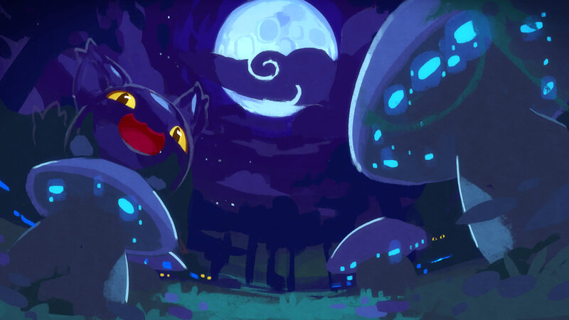 Dark Cat-like Creature — Purple, Mysterious